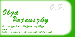 olga pajenszky business card